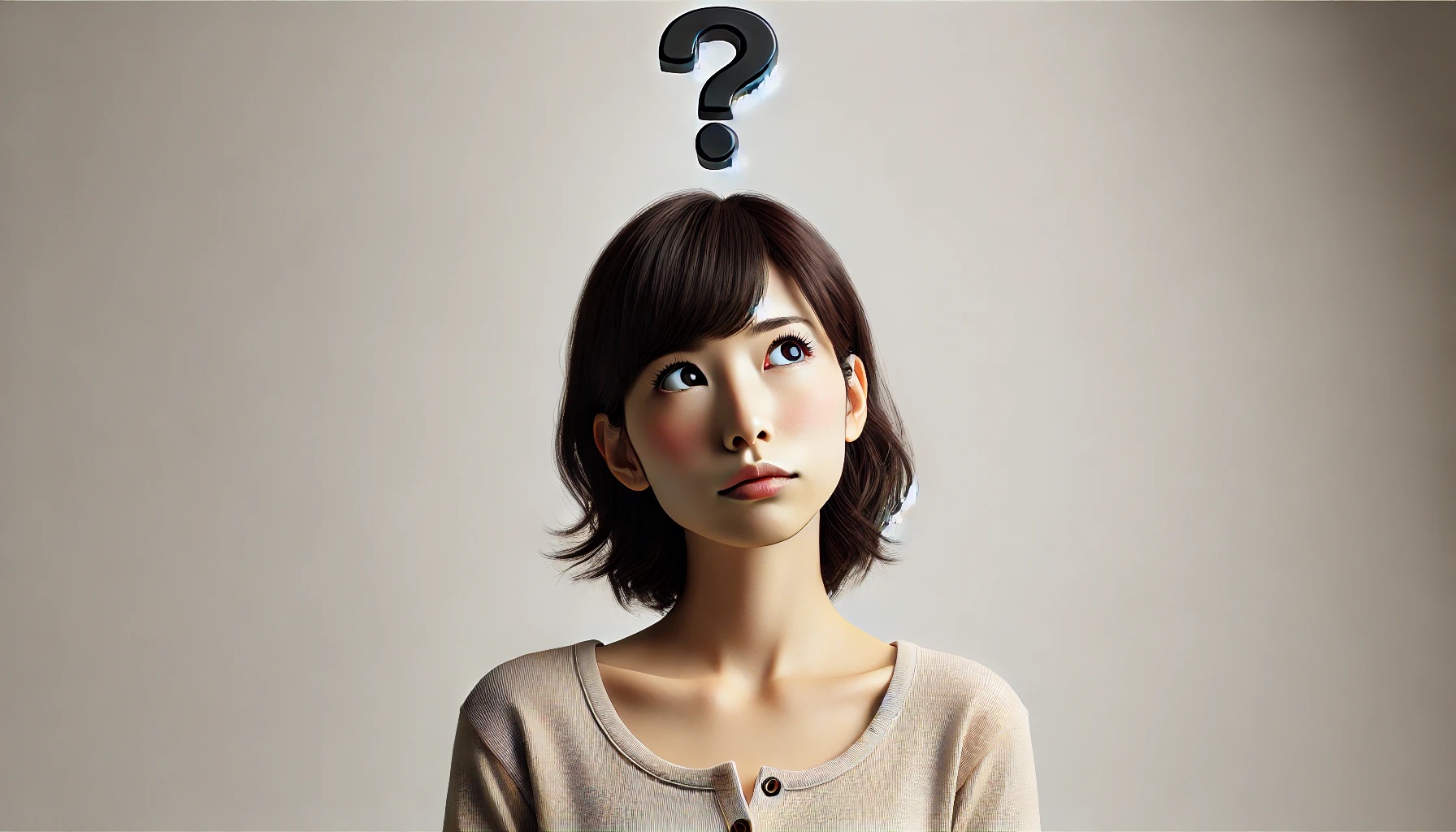 はてな?疑問顔の女性