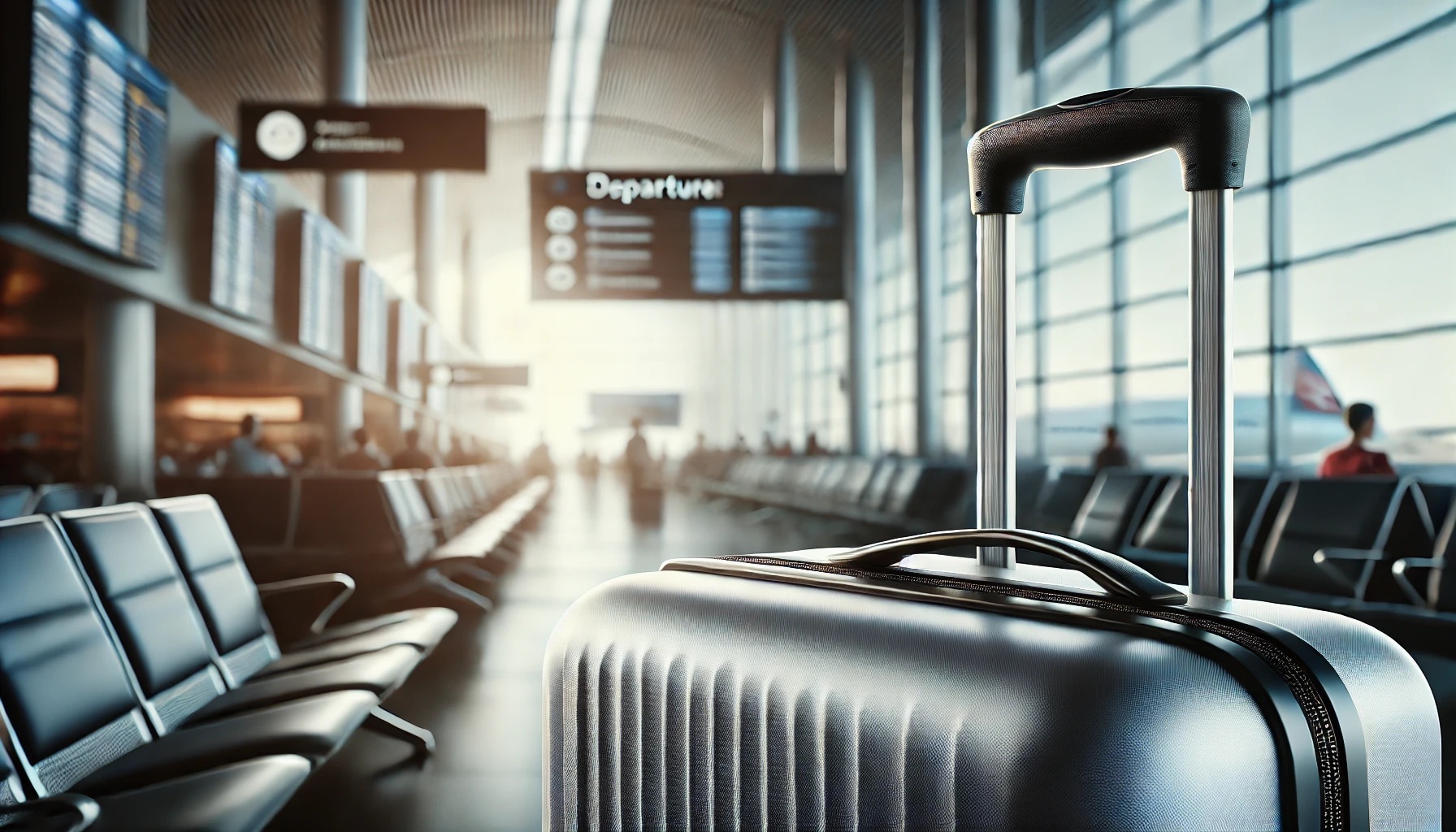 スーツケースの取っ手、ハンドル部分.