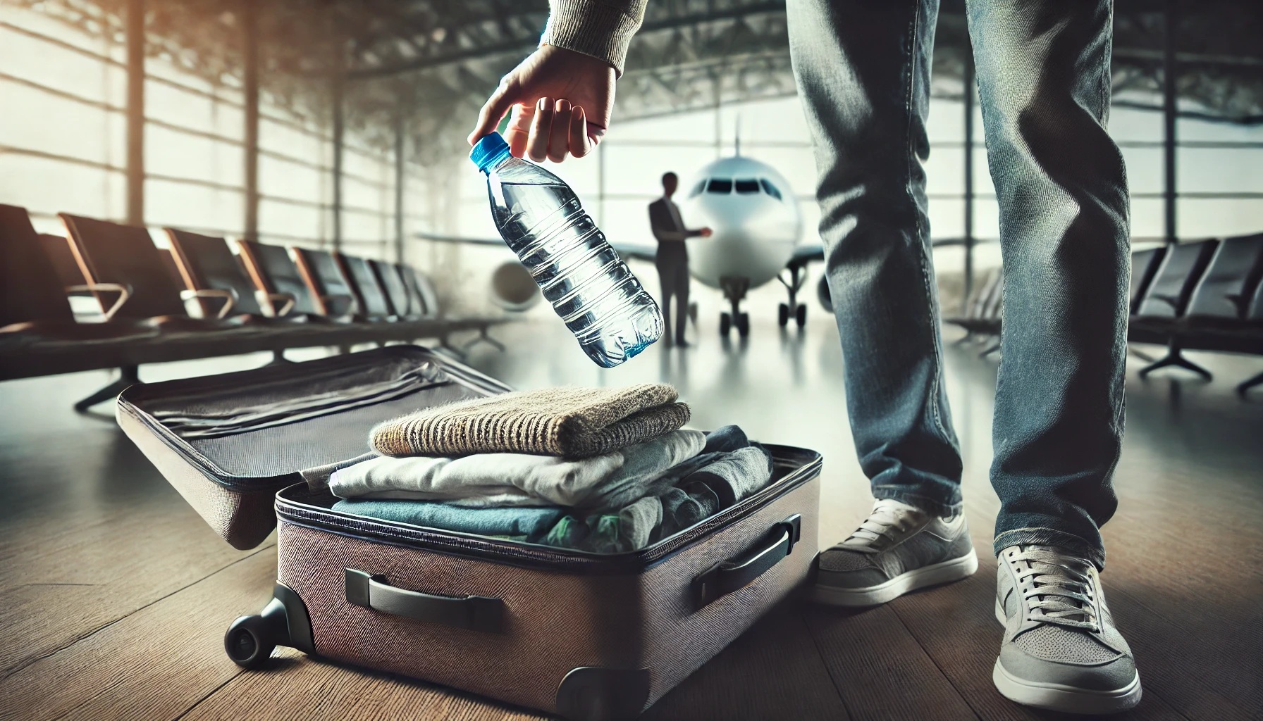 ペットボトルが入ったうーつケース