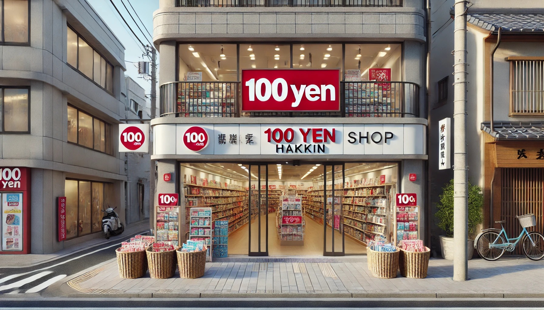 百均、100円ショップの外観